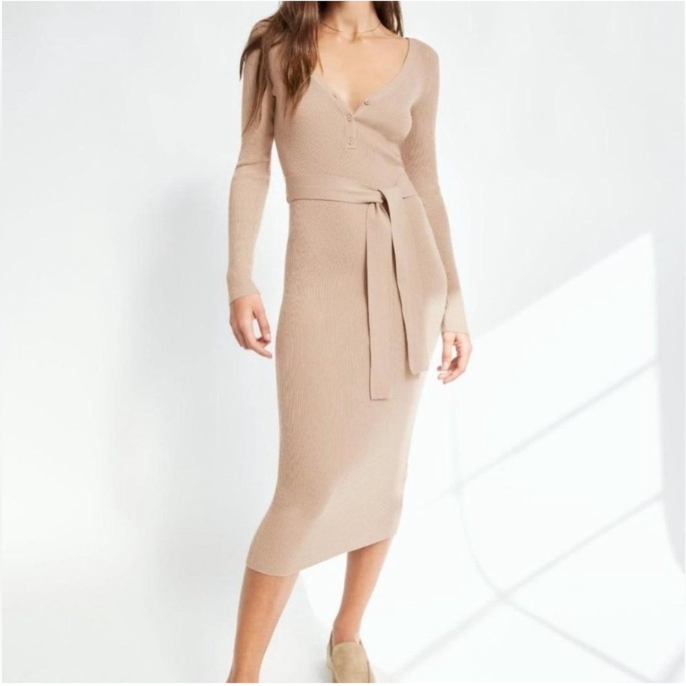 BABATON 
HENLEY SWEATER DRESS